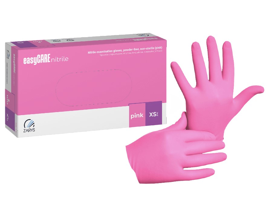 Roz XS 100pcs mănuși de nitril fără pudră EasyCare